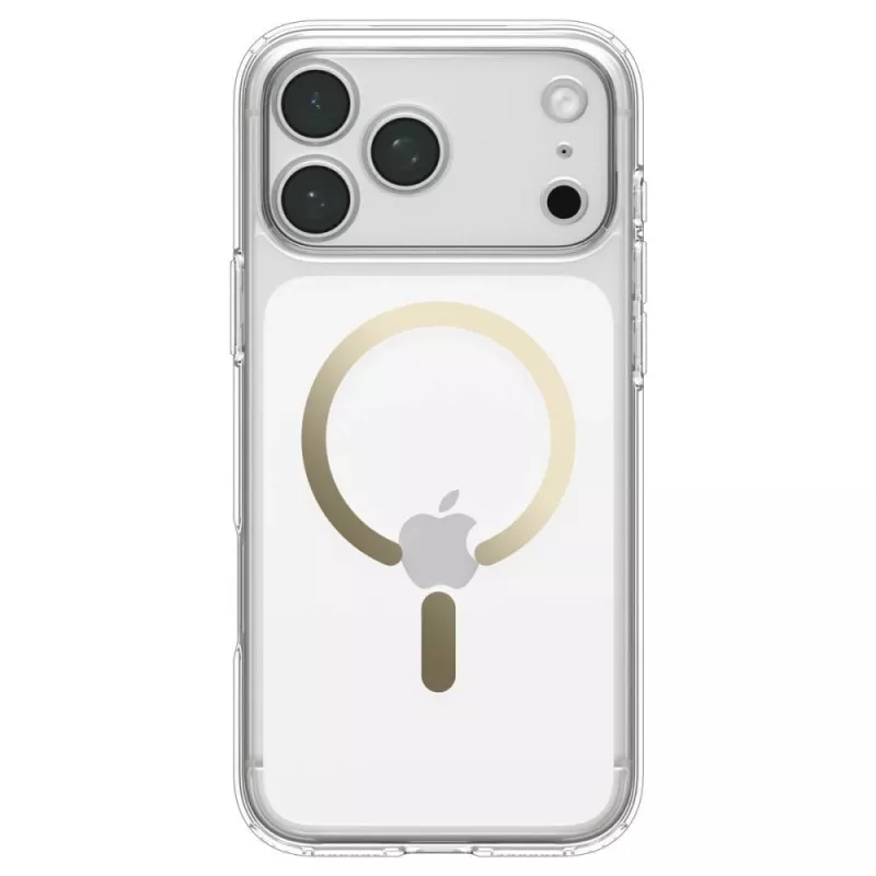 Capa SPIGEN Ultra Hybrid MagSafe para iPhone 17 Pro Max / 18 Pro Max – transparente/dourado