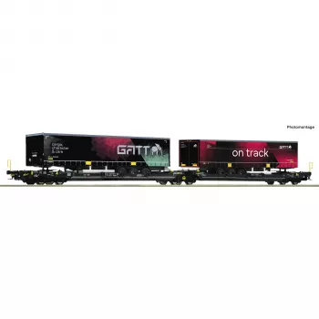 Roco 6600170 DC TX Logistik Sgns vagão plataforma H0