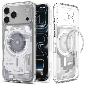 Capa SPIGEN Ultra Hybrid MagSafe iPhone 17 Pro / 18 Pro Zero One branco