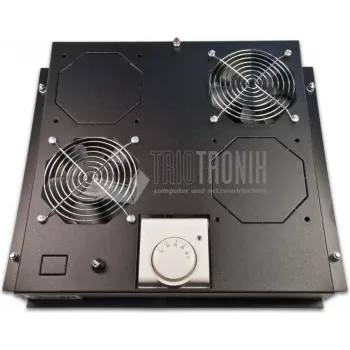 Wirewin FAN ROOF 2V BL unidade de ventilação para rack, 2 ventoinhas, 230V, 460 m³/h, preto