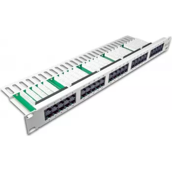 Wirewin painel ISDN 50 portas, 1U, cinzento claro patch panel (PANEL TEL 50)