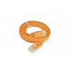 Cabo de rede Ethernet Slim Cat6 U/UTP Wirewin Triotronik PKW-SLIM-KAT6 3.0 OR, ficha RJ-45 macho a macho, 3 m, laranja