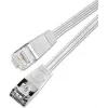 Cabo de rede Ethernet Slim Cat6 U/FTP Wirewin Triotronik 0,15 m, ficha RJ45 macho a macho, branco (PKW-STP-SLIM-KAT6 0.15 WS)