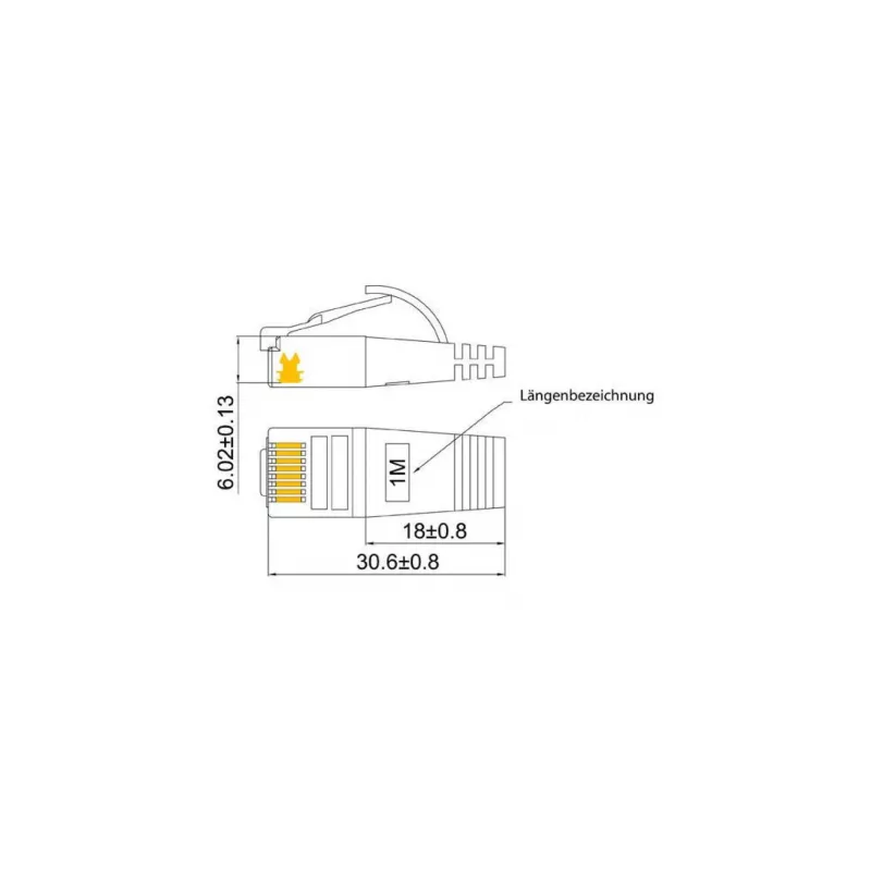 Cabo de rede Ethernet Slim Cat6 U/FTP Wirewin Triotronik 0,15 m, ficha RJ45 macho a macho, branco (PKW-STP-SLIM-KAT6 0.15 WS)
