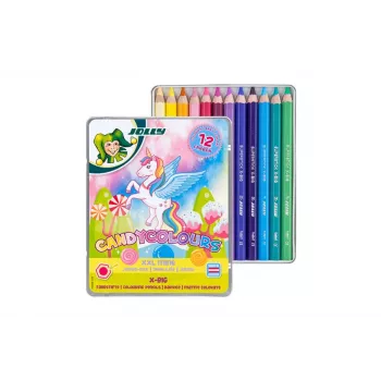 Lápis de cor JOLLY X-BIG CANDYCOLOURS, cores mistas, 12 unidades (3099-0137)