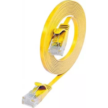 Cabo patch slim Wirewin U/UTP Cat6 amarelo 0,75 m PKW-SLIM-KAT6 0.75 GE