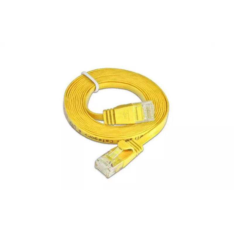 Cabo patch slim Wirewin U/UTP Cat6 amarelo 0,75 m PKW-SLIM-KAT6 0.75 GE