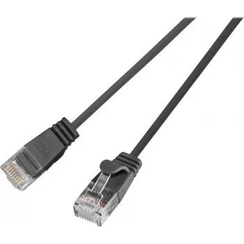 Cabo Wirewin SLIM UL6 1 SW - Cat.6 Slim, U/UTP, 1 m, preto (PKW-LIGHT-K6 1.0 SW)