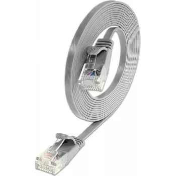 Cabo patch de rede Wirewin Triotronik Cat6 U/UTP, 0,5 m, ficha RJ45 a ficha, cinzento PKW-SLIM-KAT6 0.5