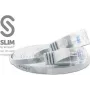 Cabo patch Ethernet slim Wirewin Triotronik PKW-SLIM-KAT6 20.0 WS - 20 m Cat6 U/UTP branco, ficha RJ45 a ficha, Gigabit