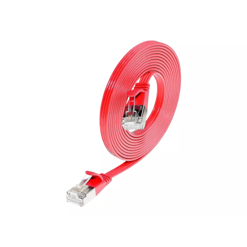Wirewin SLIM S6 01 RT - Cabo patch SLIM Cat.6, STP(PIMF), 0,1 m, vermelho PKW-STP-SLIM-KAT6 0.1 RT
