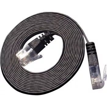Cabo patch Ethernet slim Cat.6 Wirewin U/UTP 1,5 m preto PKW-SLIM-KAT6 1.5 SW