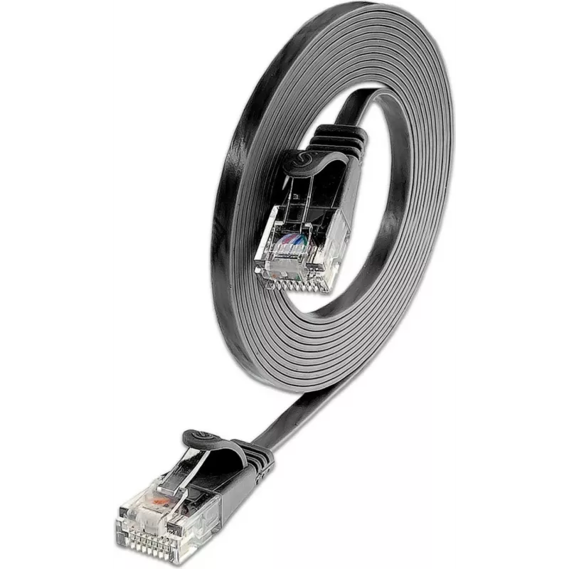 Cabo patch Ethernet slim Cat.6 Wirewin U/UTP 1,5 m preto PKW-SLIM-KAT6 1.5 SW
