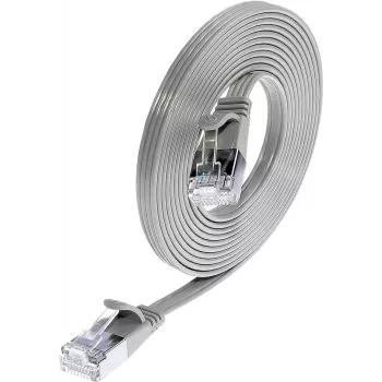 Wirewin Triotronik cabo de rede Cat 6 10 m ficha RJ-45 macho/macho U/FTP (STP) cinzento Slim PKW-STP-SLIM-KAT6 10.0