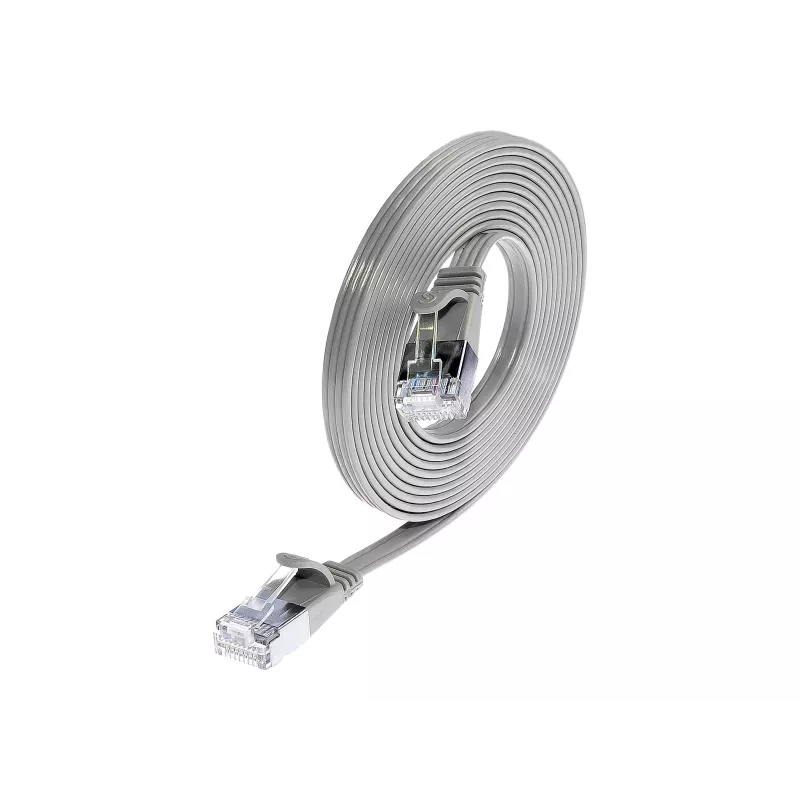 Wirewin Triotronik cabo de rede Cat 6 10 m ficha RJ-45 macho/macho U/FTP (STP) cinzento Slim PKW-STP-SLIM-KAT6 10.0