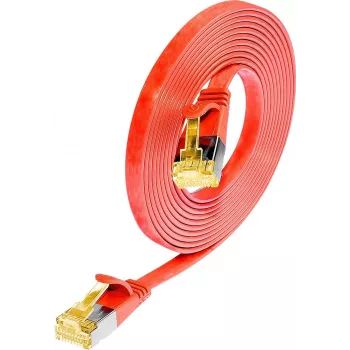 Wirewin cabo de rede Ethernet Cat6a U/FTP Slim, ficha RJ45 macho para macho, vermelho, 3 m PKW-STP-SLIM-K6A 3.0 RT