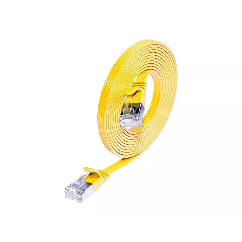 Wirewin Triotronik cabo de rede Cat6 U/FTP, 20 m, ficha RJ45 macho para macho, amarelo PKW-STP-SLIM-KAT6 20.0 GE