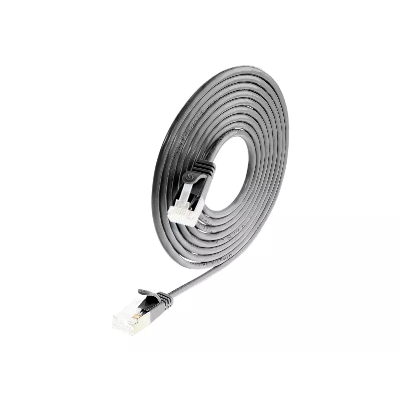 Cabo patch slim Wirewin U/FTP Cat 6a preto 7,0 m PKW-LIGHT-STP-K6A 7.0 SW