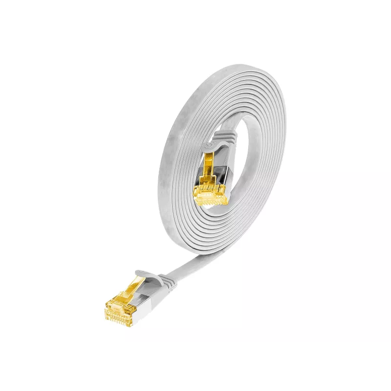 Cabo patch slim Wirewin Cat6a U/FTP 7m branco PKW-STP-SLIM-K6A 7.0 WS