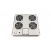 Unidade de ventilação de teto para rack 19 polegadas Wirewin FAN ROOF 4V, 4 ventoinhas, 230V, 960 m³/h, cinzento-claro