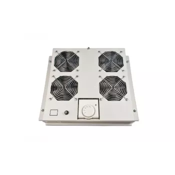 Unidade de ventilação de teto para rack 19 polegadas Wirewin FAN ROOF 4V, 4 ventoinhas, 230V, 960 m³/h, cinzento-claro