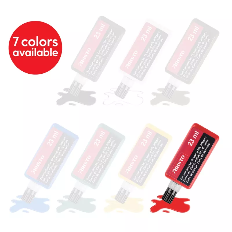 Tinta de desenho ARISTO vermelha 23 ml, 1 frasco (AR64803)