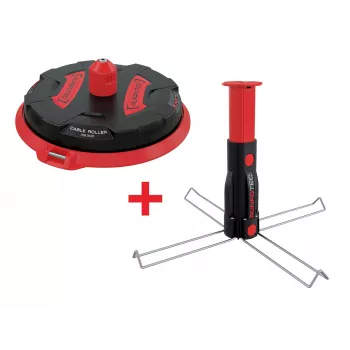 Runpotec Professional desenrolador de cabo com conjunto de mandril multifunções 10174