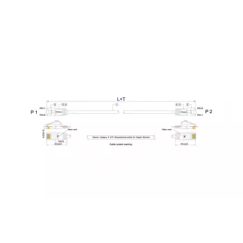 Wirewin Triotronik PKW-LIGHT-STP-K6 15,0 cabo patch Cat6 S/FTP, ficha RJ45 macho a macho, cobre, 15 m, preto