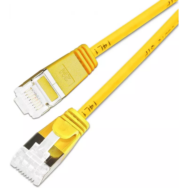 Wirewin SLIM KAT6A 10 Gigabit cabo patch Light, 0,25 m, U/FTP, Ø 3,8 mm, amarelo, pack de 50 (SLIM-LS-K6A 0.25 YE 50)