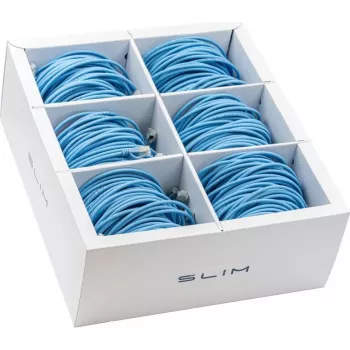 Wirewin SLIM-LS-K6A 0.5 BL 90 - cabo patch Ethernet Cat6a U/FTP Slim, 0,5 m, azul, pack de 90