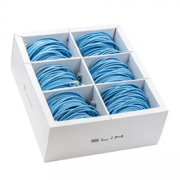 Wirewin SLIM-LS-K6A 0.5 BL 90 - cabo patch Ethernet Cat6a U/FTP Slim, 0,5 m, azul, pack de 90