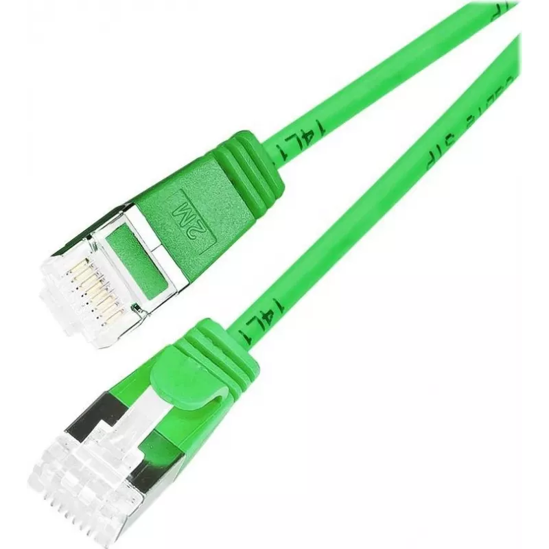Wirewin cabo patch Cat 6a U/FTP Slim, 1 m, verde PKW-LIGHT-STP-K6A 1.0 GN