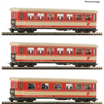 Roco 6240004 H0e conjunto de 3 peças vagões de passageiros ÖBB