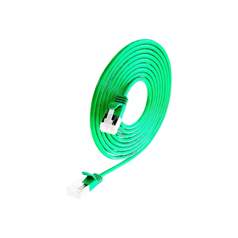 Wirewin cabo patch Light redondo U/FTP Cat 6a verde 3,0 m fino flexível fino PoE PKW-LIGHT-STP-K6A 3.0 GN