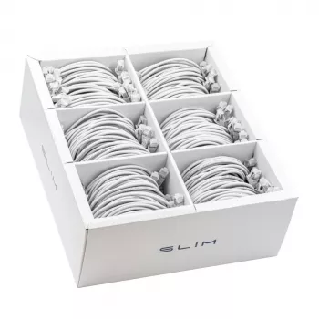 Wirewin SLIM-LS-K6A 1.0 WT 90 - cabo patch Cat6A U/FTP Slim, 1,0 m, branco, pack de 90