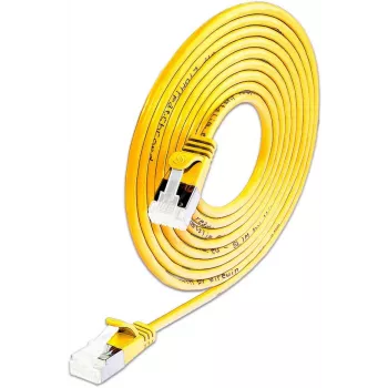 Wirewin SLIM-LS-K6A 0.15 YE 50 cabo patch Ethernet Cat6a U/FTP Slim, 0,15 m, amarelo, pack de 50