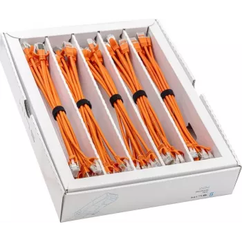 Wirewin SLIM-LS-K6A 0,25 OR 50 cabo patch Ethernet Cat6a U/FTP Slim, 0,25 m, laranja, pack de 50