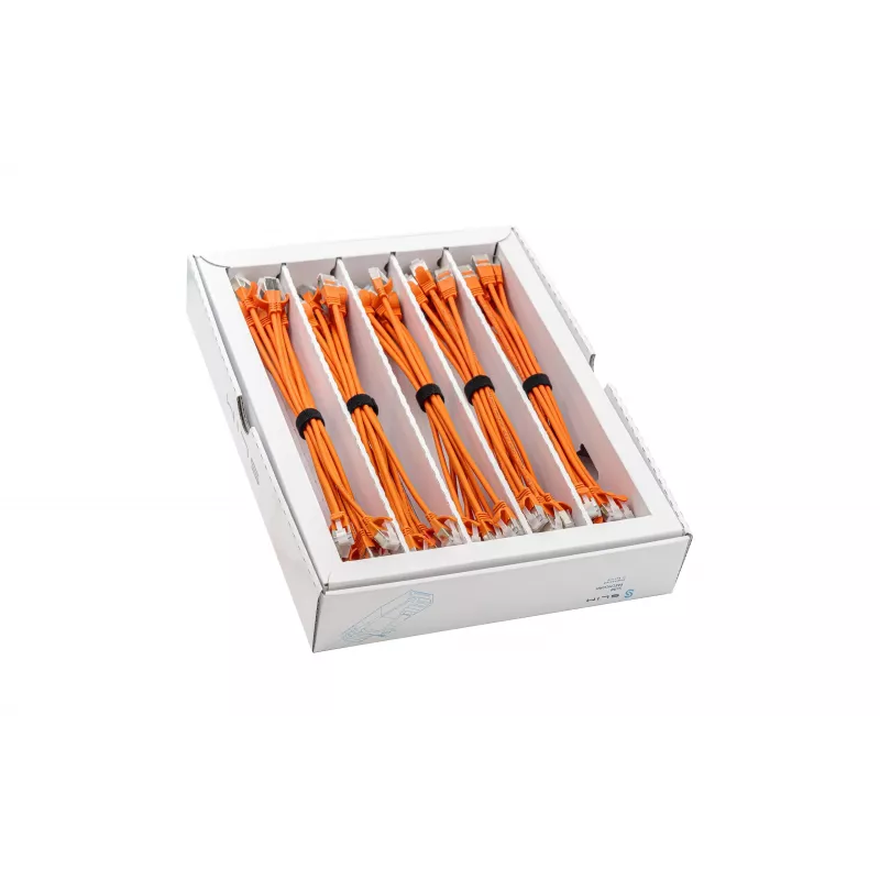 Wirewin SLIM-LS-K6A 0,25 OR 50 cabo patch Ethernet Cat6a U/FTP Slim, 0,25 m, laranja, pack de 50