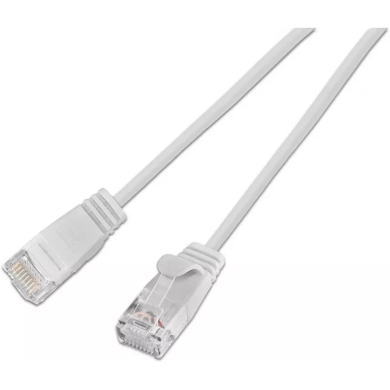 Wirewin SLIM KAT6A 10 Gigabit Cabo patch Light redondo, U/UTP, Ø 3,6 mm, branco (SLIM-L-UU-K6A 0.1 WT)