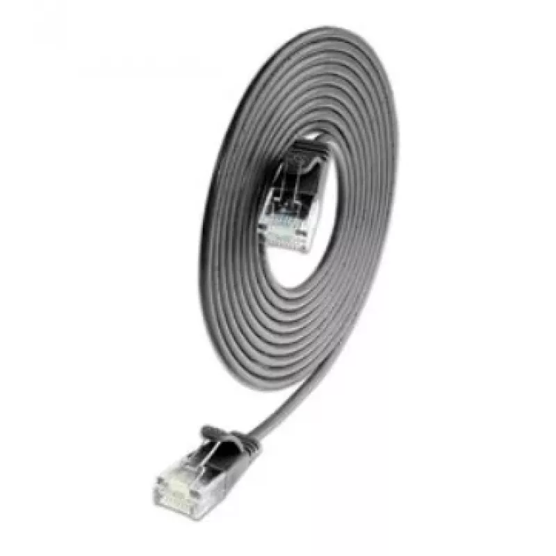 Wirewin SLIM CAT6A 10 Gigabit cabo de rede Slim, U/UTP, 3,6mm de diâmetro, preto, 1,5m SLIM-L-UU-K6A 1.5 BK