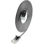Wirewin Cat6A U/UTP cabo de rede Slim, RJ45, 0,5 m, preto SLIM-L-UU-K6A 2.0 BK