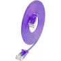Wirewin SLIM KAT6A 10 Gigabit Light cabo de rede, redondo, U/UTP, Ø 3,6 mm, violeta, 0,5 m SLIM-L-UU-K6A 2.0 VT