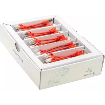 Wirewin SLIM-LS-K6A 0.1 RD 50 cabo de rede Ethernet Slim Cat6a U/FTP, 0,1m, vermelho, pack de 50