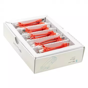 Wirewin SLIM-LS-K6A 0.1 RD 50 cabo de rede Ethernet Slim Cat6a U/FTP, 0,1m, vermelho, pack de 50