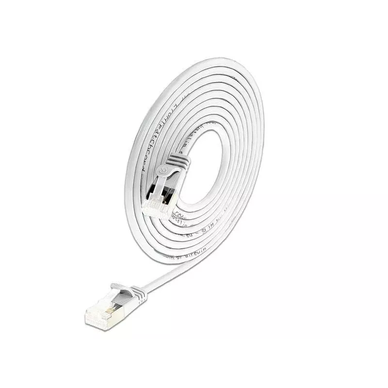 Wirewin PKW-LIGHT-STP-K6A 0.5 WS Cat 6a U/FTP Slim Round Cabo patch, PoE, 0,5 m, branco