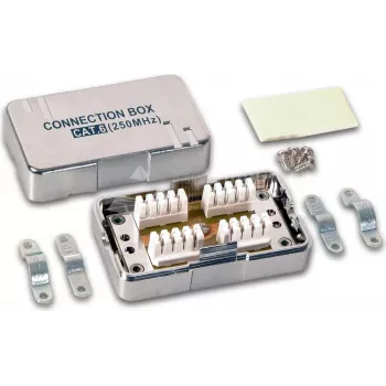 Wirewin CB KAT6 STP Tomada de rede blindada, 2x RJ45, montagem à superfície, cinzento