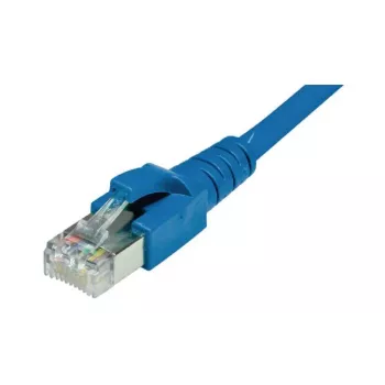 Dätwyler unilan Cabo de rede CAT 6a S/FTP, RJ45 para RJ45, 1 m, LSZH, azul 653 708