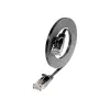 Wirewin Cabo de rede Slim Cat.6 U/UTP, 2 m, preto (PKW-SLIM-KAT6 2.0 SW)