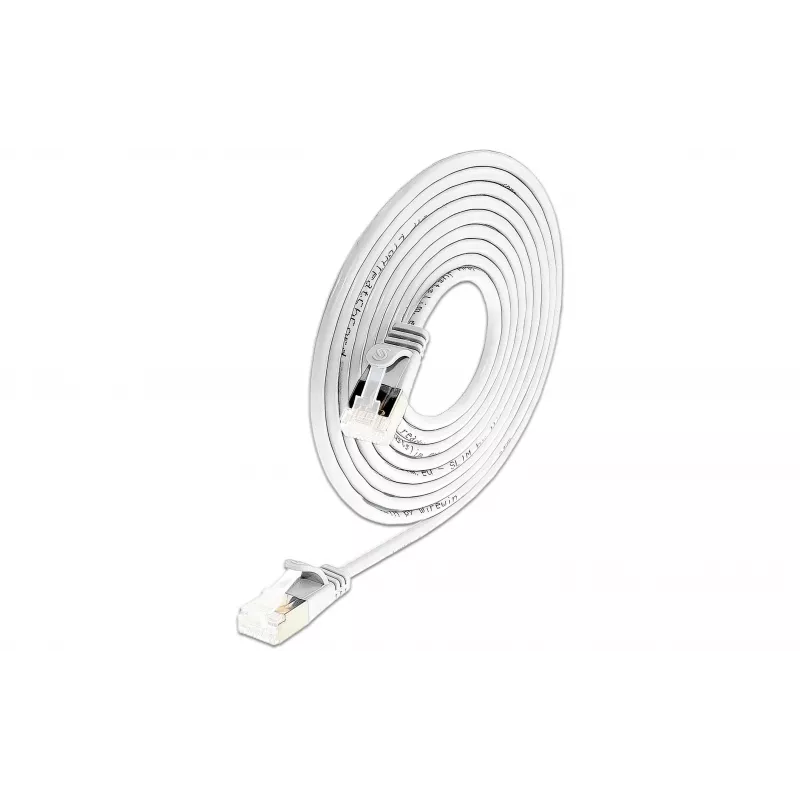 Wirewin SLIM-LS-K6A 3.0 WT 36 - Cabo de rede Ethernet Slim Cat6A, 3 m, U/FTP, branco, pack de 36