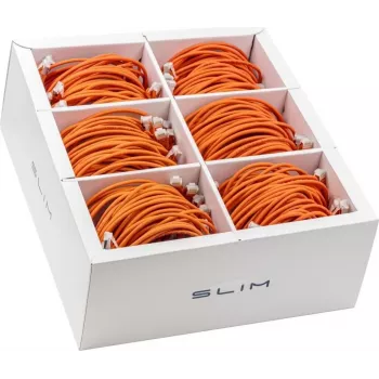 Wirewin SLIM-LS-K6A 1.0 OR 90 Cabo de rede Ethernet Slim Cat.6A U/FTP, 1,0 m, laranja, pack de 90